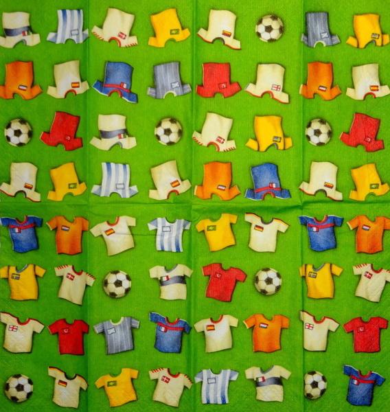 043 Sport: Fußball - 4-lagig - Paper Design - Taschentuch